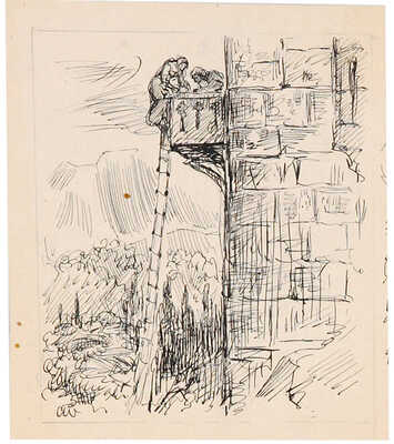 Бехтеев Владимир Георгиевич. Лот из 13 листов (семь листов двухсторонние) с иллюстрациями к книге В. Ирвинга «Рассказы и легенды» (М.; Л.: Детская литература ЦК ВЛКСМ, 1939)